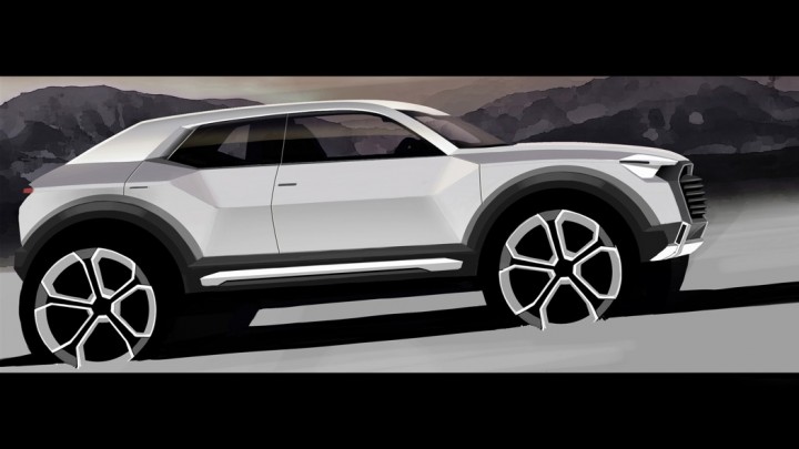 Audi Q1 Studie, Konzept, Skizze