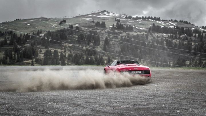 #thepluses2 - Audi R8 V10 Spyder im Drift am Col des Saisies | Route des Grandes Alpes, Frankreich, France